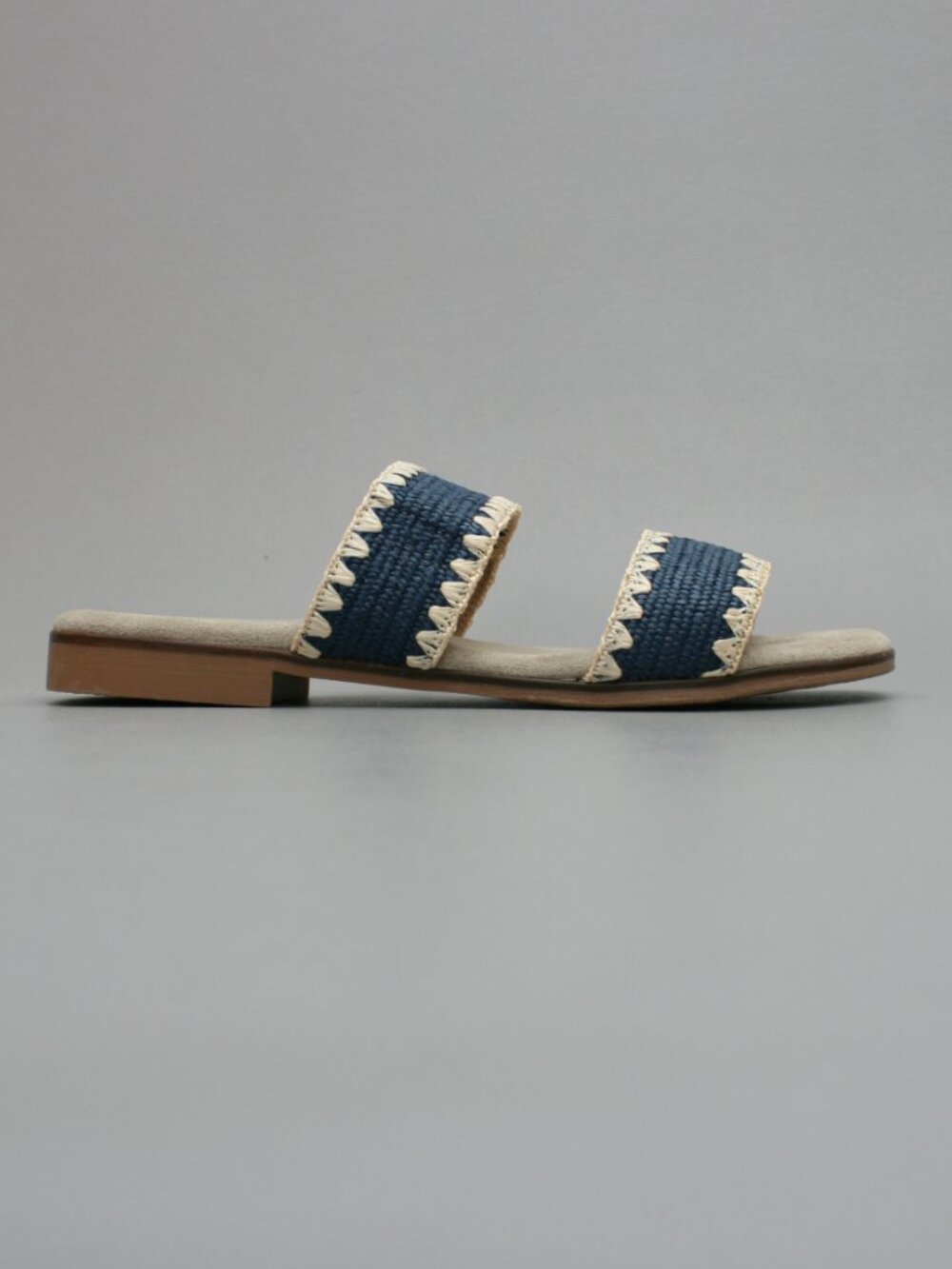 Charleston Shoe Co. 42 Ladies 11 Majorca Jute Navy Blue Slip-on Shoes Sandals - Picture 5 of 10